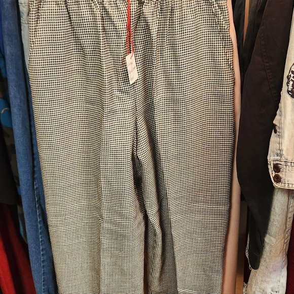 📺Vintage 80s B&W Houndstooth Briggs Pants💾 - Picture 6 of 8